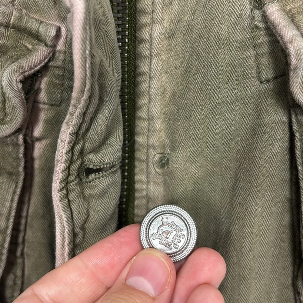 Free People Not Your Brother’s Military Style Jacket Size Small Olive Khaki Moss - Picture 14 of 16